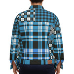 FLEXIN PLAID TRQSE Unisex Lapel Jacket  Cotton