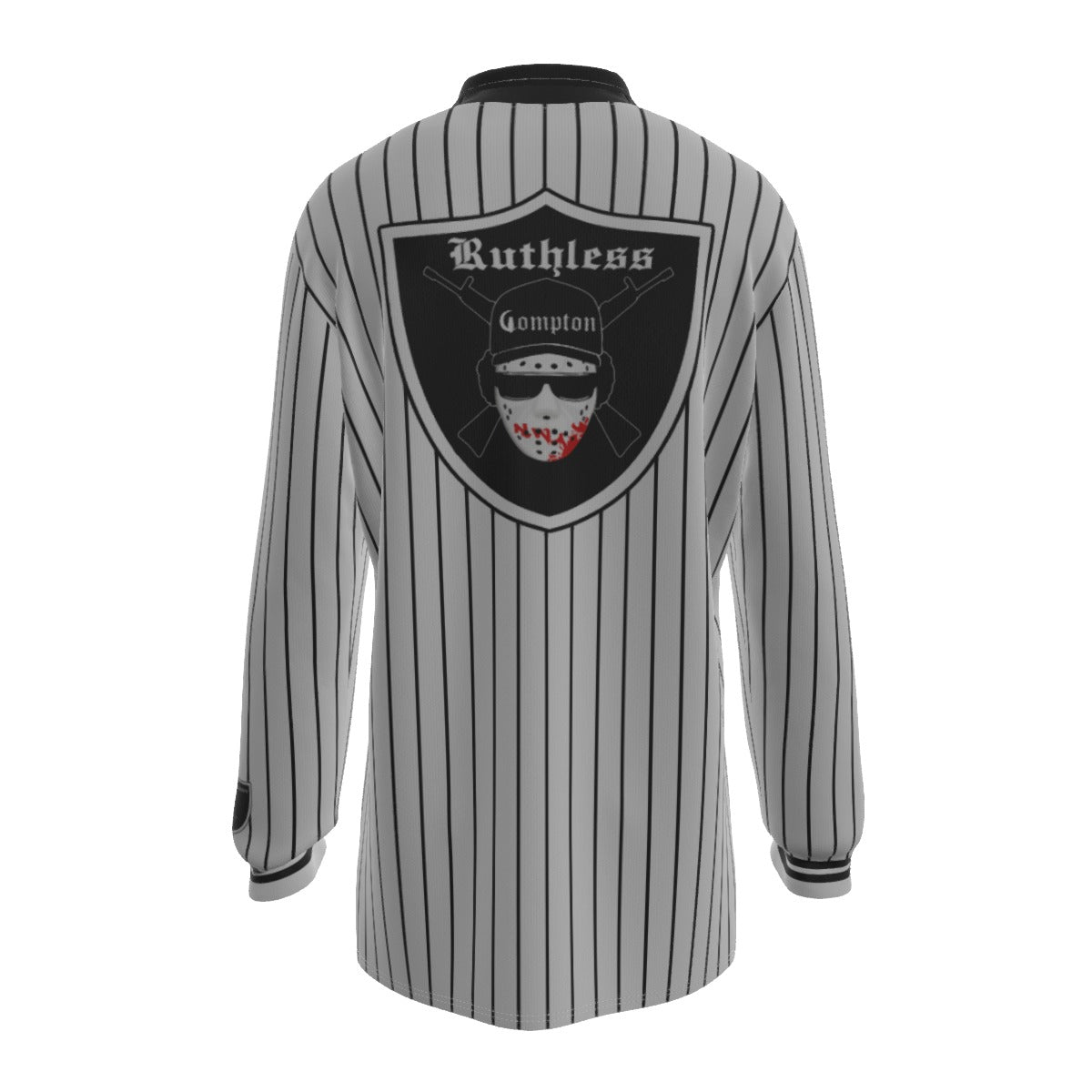 EAZY-E RUTHLESS WHT Men's Long Sleeve Polo Shirt
