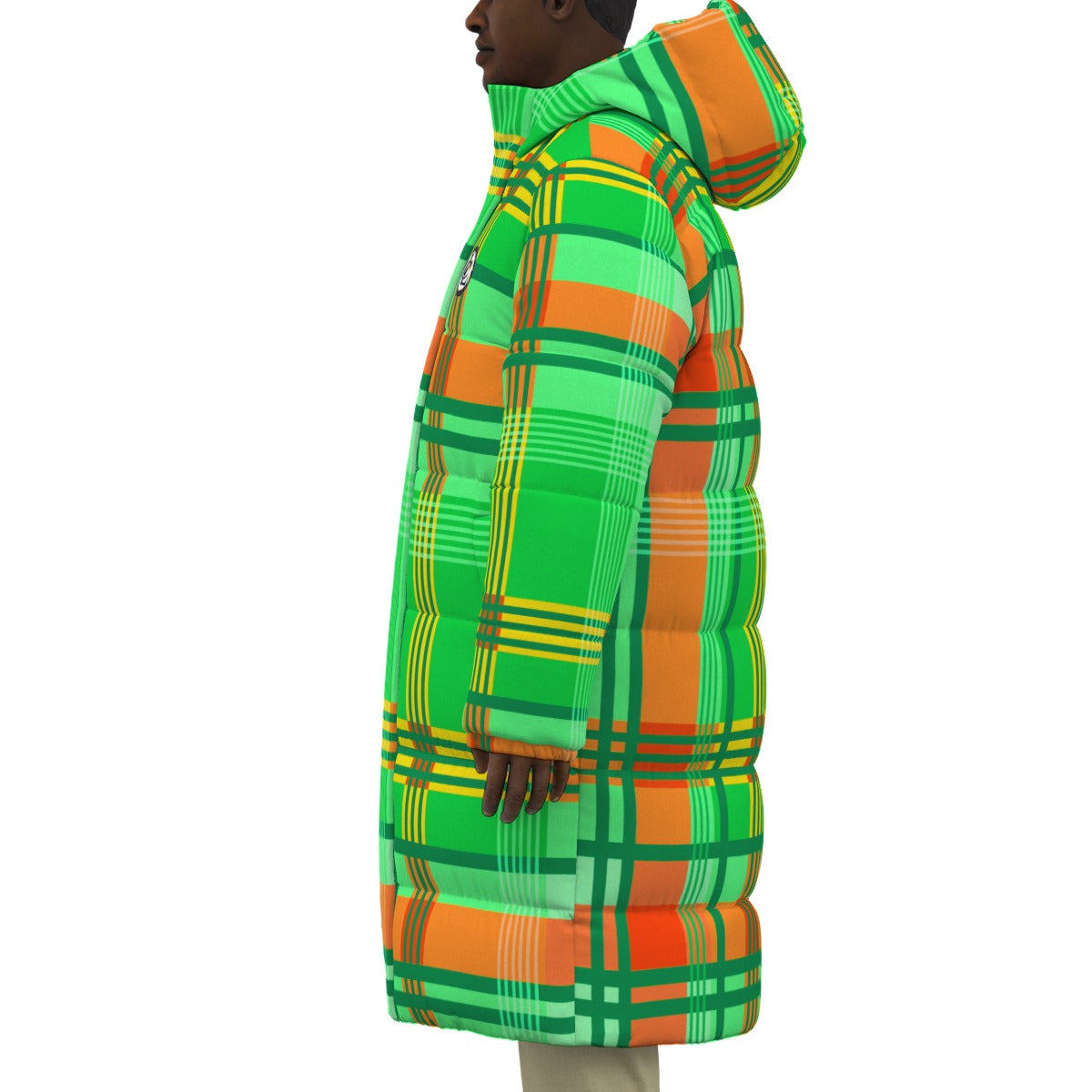 MADRAS GREEN Unisex Long Down Jacket