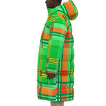 MADRAS GREEN Unisex Long Down Jacket