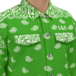 BANDANA FULLY GREEN Unisex Lapel Jacket