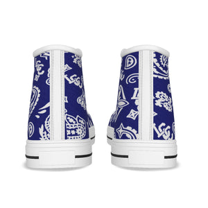 BANDANA PAISLEY NAVY High Canvas Shoes