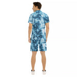 TIE DYE BLUE Men's Short Sleeve Shirt Sets