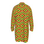 KENTE RASTA Men's Stand-up Collar Long Shirt