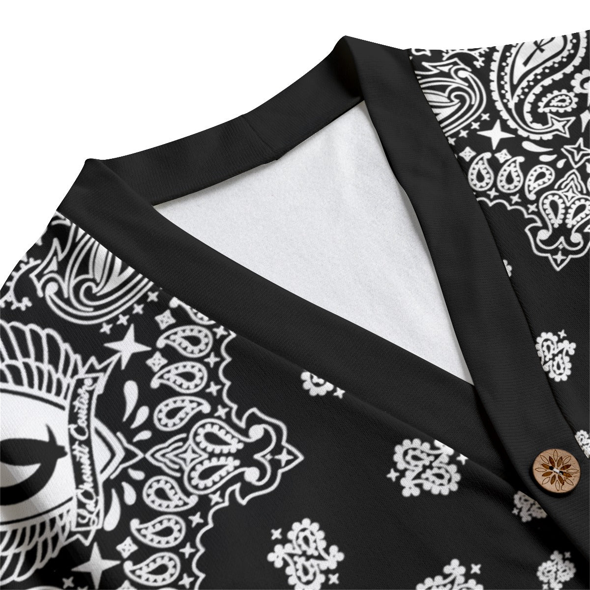 BANDANA BLC Unisex V-neck Cardigan With Button Closure