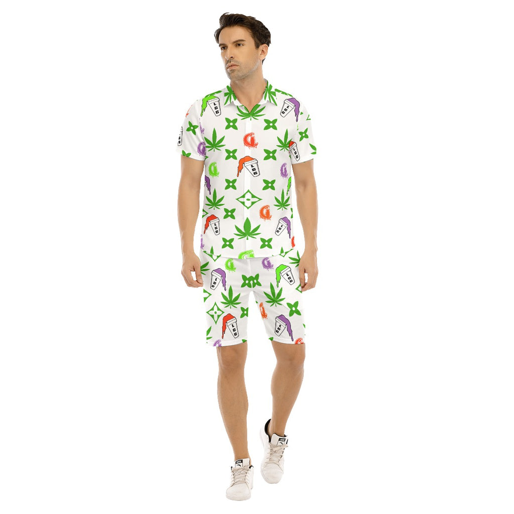 GET HIGH LEAN Men's Short Sleeve Shirt Set