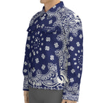 BANDANA NAVY Unisex Lapel Jacket