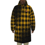 DUSTY PLAID YLW Unisex Long Down Jacket