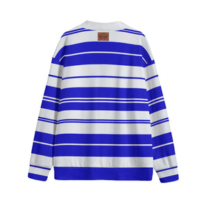 STRIPE UP CRIPTONITE Unisex V-neck Cardigan With Button Closure