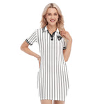 EAZY-E RUTHLESS WHT Women's Polo Collar Dress