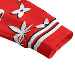 WEEDY LCC RED Unisex V-neck Cardigan With Button Closure