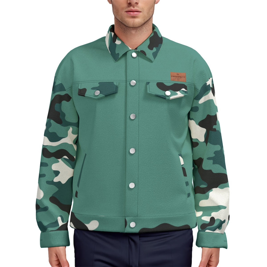 CAMOUFLAGE MORPH Unisex Lapel Jacket Cotton