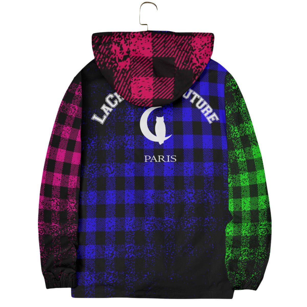 Dusty Multimix Windbreaker With Zipper Closure And Snap Button