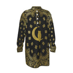 BANDANA GOLDBLC Men's Stand-up Collar Long Shirt