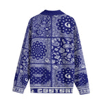 BANDANA MIX NAVY Unisex Lapel Collar Sweater