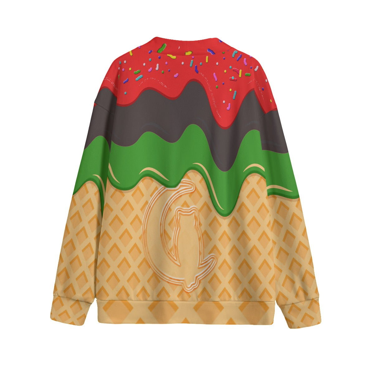 RBG ICE CREAM LCC  Unisex V-neck Cardigan With Button Closure