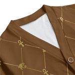 A.U.S DELUXE GLDBRW Unisex Cardigan With Button Closure