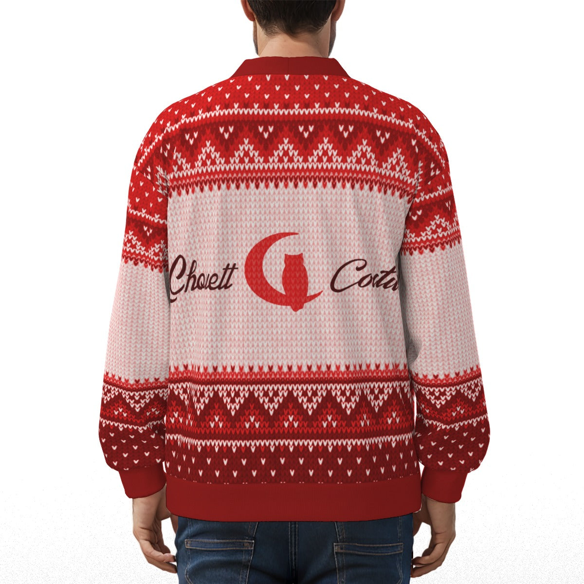 LCC KNITTED RED Unisex Cardigan With Button Closure