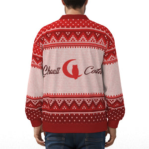 LCC KNITTED RED Unisex Cardigan With Button Closure