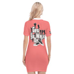 GET YA WALK ON PINKISH Women's Polo Collar Dress