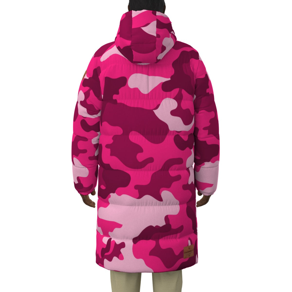 CAMOUFLAGE PINKISH Unisex Long Down Jacket