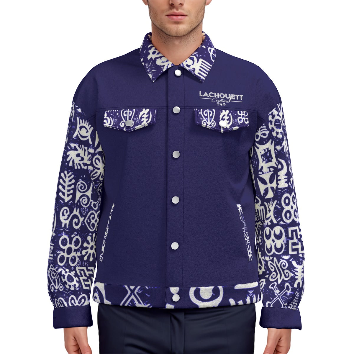 ADINKRA MXBLUE Unisex Lapel Jacket