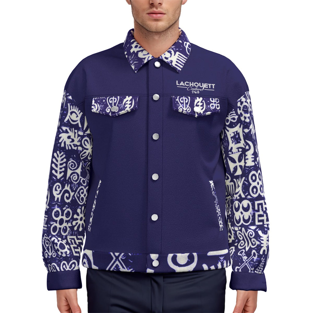 ADINKRA MXBLUE Unisex Lapel Jacket