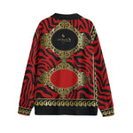 PRIVILEGE RED Unisex V-neck Cardigan With Button Closure