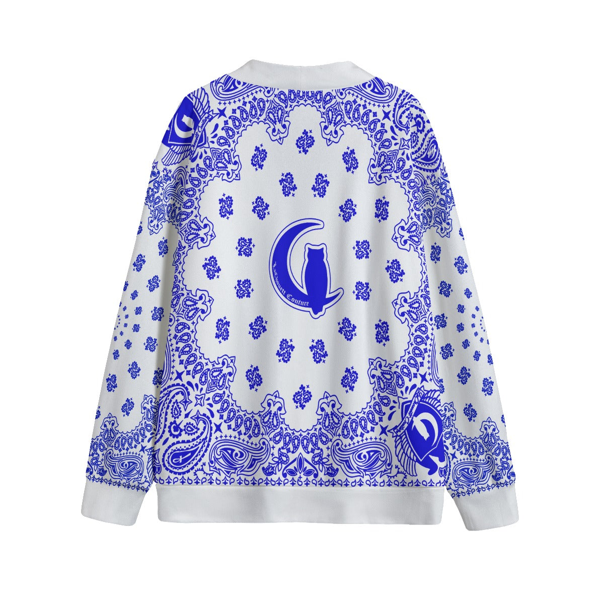 BANDANA Cs'UPWHT Unisex V-neck Cardigan With Button Closure