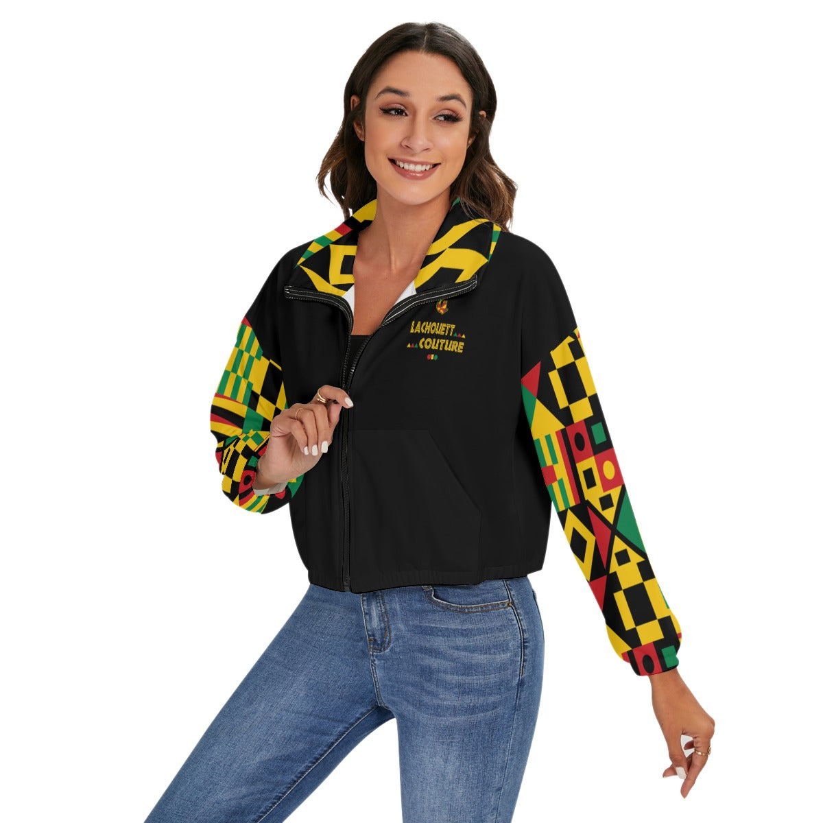 KENTE BUTAN BLC Women's Zip Jacket