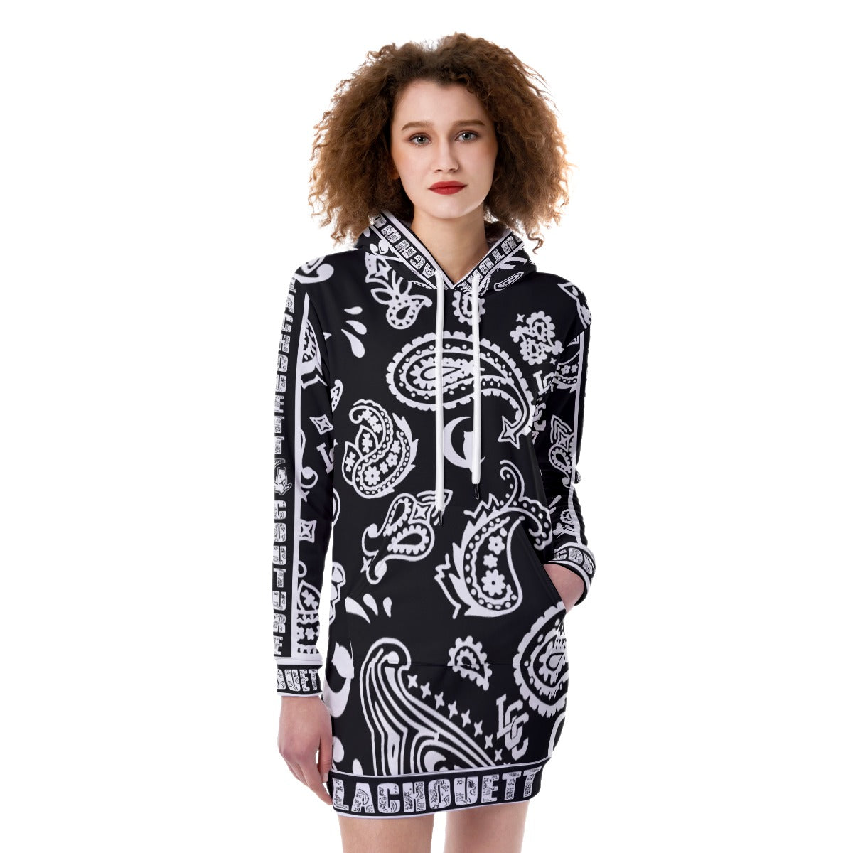 BANDANA PAISLEY BLC Women's Heavy Fleece Long Hoodie