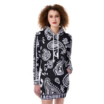 BANDANA PAISLEY BLC Women's Heavy Fleece Long Hoodie