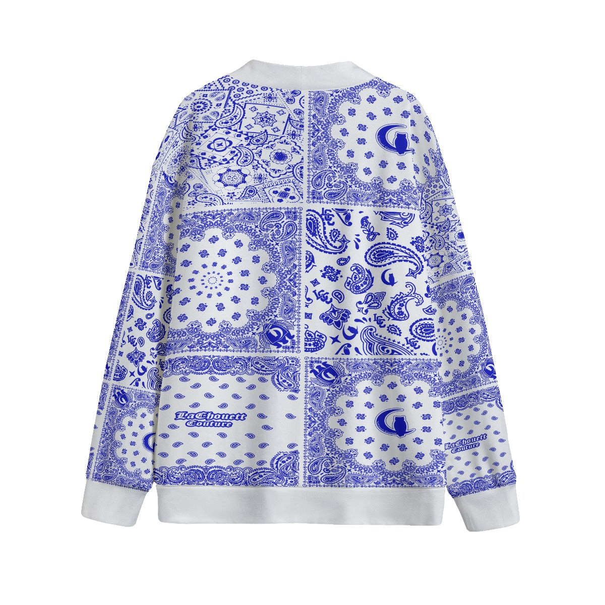 BANDANA MIX Cs'WHT Unisex V-neck Cardigan With Button Closure