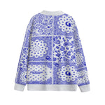 BANDANA MIX Cs'WHT Unisex V-neck Cardigan With Button Closure