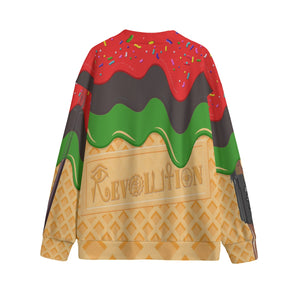 RBG ICE CREAM RVLT Unisex V-neck Cardigan With Button Closure