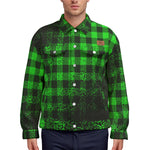 DUSTY PLAID GREEN Unisex Lapel Jacket Cotton