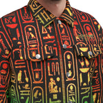HIEROGLYPH RASTA Unisex Lapel Jacket Cotton