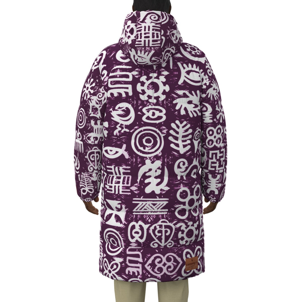 ADINKRA MIXGRAPES Unisex Long Down Jacket