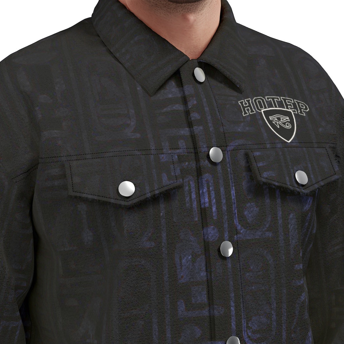 HOTEP EYES Unisex Lapel Jacket  Cotton