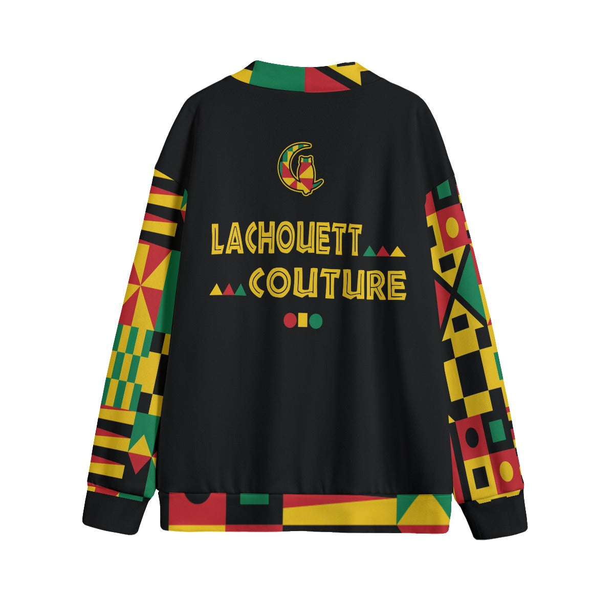 KENTE BUTAN Unisex V-neck Cardigan With Button Closure