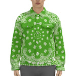 BANDANA GREEN Unisex Lapel Jacket