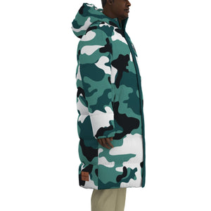 CAMOUFLAGE MORPH Unisex Long Down Jacket