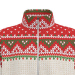 LCC KNITTED XMAS Unisex Stand Collar Zipped Thick Jacket