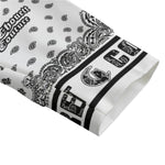 BANDANA MIX WHT Unisex Lapel Collar Sweater