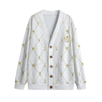 A.U.S DELUXE GLDWHT Unisex Cardigan With Button Closure