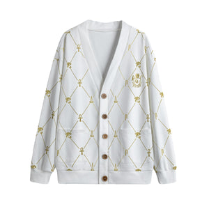 A.U.S DELUXE GLDWHT Unisex Cardigan With Button Closure