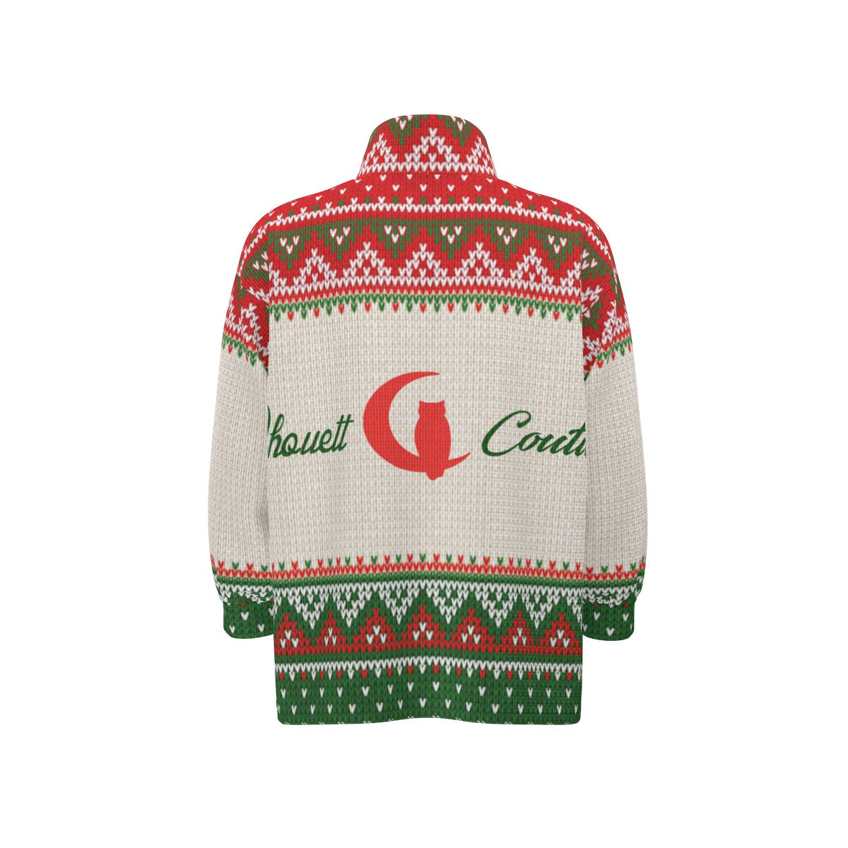 LCC KNITTED XMAS Unisex Stand Collar Zipped Thick Jacket