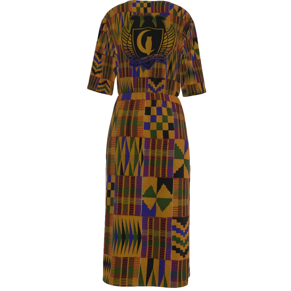 KENTE ATEF Women's Short Sleeve V-neck Dress