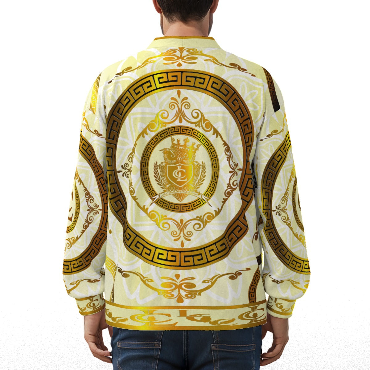 LCC RICH WHT Unisex V-neck Cardigan