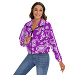 BANDANA PAISLEY GRAPES Women's Zip Jacket